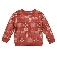 Vintage Hawaiian Quilting Patterns Kid Ugly Christmas Sweater Red Style Tribal Fabric Patchwork - Polynesian Pride