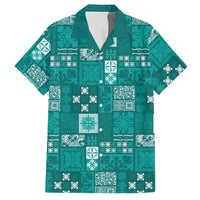 Vintage Hawaiian Quilting Patterns Hawaiian Shirt Turquoise Style Tribal Fabric Patchwork - Polynesian Pride