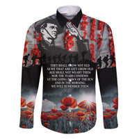 ANZAC DAY Heroes Of The Gallipoli Family Matching Short Sleeve Bodycon Dress and Hawaiian Shirt LT9 Dad's Shirt - Long Sleeve Black - Polynesian Pride
