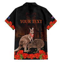 Kangaroo and Kiwi Bird ANZAC Day Custom Family Matching Off Shoulder Maxi Dress and Hawaiian Shirt Soldier Style LT9 - Polynesian Pride