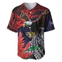 American Samoa Bald Eagle Personalized Baseball Jersey Samoa Muamua Le Atua