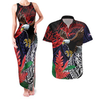 American Samoa Bald Eagle Personalized Couples Matching Tank Maxi Dress and Hawaiian Shirt Samoa Muamua Le Atua