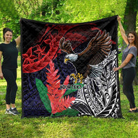 American Samoa Bald Eagle Personalized Quilt Samoa Muamua Le Atua