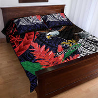 American Samoa Bald Eagle Personalized Quilt Bed Set Samoa Muamua Le Atua
