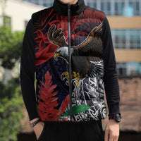 American Samoa Bald Eagle Personalized Sleeveless Puffer Jacket Samoa Muamua Le Atua - Polynesian Pride