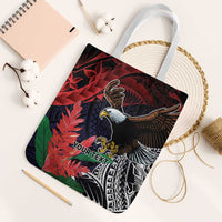 American Samoa Bald Eagle Personalized Tote Bag Samoa Muamua Le Atua - Polynesian Pride