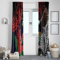 American Samoa Bald Eagle Personalized Window Curtain Samoa Muamua Le Atua LT9 - Polynesian Pride