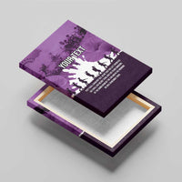 Anzac Day Gallipoli Personalised Canvas Wall Art Purple Poppy Flowers