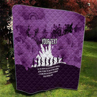 Anzac Day Gallipoli Personalised Quilt Purple Poppy Flowers LT9 - Polynesian Pride