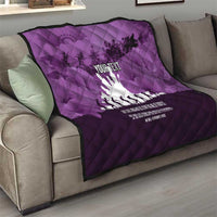 Anzac Day Gallipoli Personalised Quilt Purple Poppy Flowers LT9 - Polynesian Pride