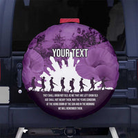 Anzac Day Gallipoli Personalised Spare Tire Cover Purple Poppy Flowers LT9 No hole Purple - Polynesian Pride