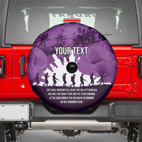 Anzac Day Gallipoli Personalised Spare Tire Cover Purple Poppy Flowers LT9 - Polynesian Pride