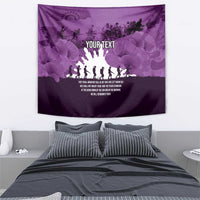 Anzac Day Gallipoli Personalised Tapestry Purple Poppy Flowers LT9 - Polynesian Pride