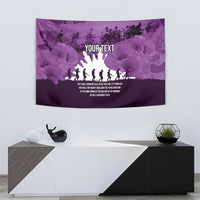 Anzac Day Gallipoli Personalised Tapestry Purple Poppy Flowers LT9 - Polynesian Pride