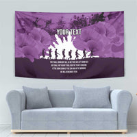 Anzac Day Gallipoli Personalised Tapestry Purple Poppy Flowers LT9 - Polynesian Pride