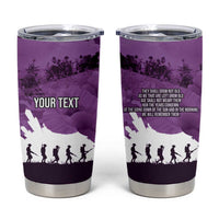 Anzac Day Gallipoli Personalised Tumbler Cup Purple Poppy Flowers
