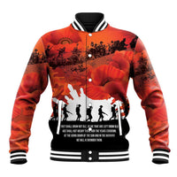 Anzac Day Gallipoli Personalised Baseball Jacket Red Poppy Flowers