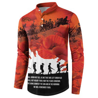 Anzac Day Gallipoli Personalised Button Sweatshirt Red Poppy Flowers