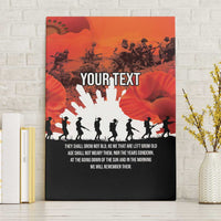 Anzac Day Gallipoli Personalised Canvas Wall Art Red Poppy Flowers