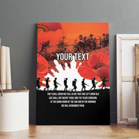 Anzac Day Gallipoli Personalised Canvas Wall Art Red Poppy Flowers