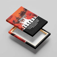 Anzac Day Gallipoli Personalised Canvas Wall Art Red Poppy Flowers