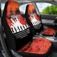 Anzac Day Gallipoli Personalised Car Seat Cover Red Poppy Flowers