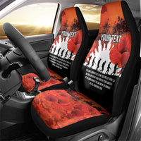 Anzac Day Gallipoli Personalised Car Seat Cover Red Poppy Flowers