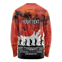 Anzac Day Gallipoli Personalised Long Sleeve Shirt Red Poppy Flowers