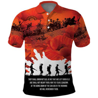 Anzac Day Gallipoli Personalised Polo Shirt Red Poppy Flowers
