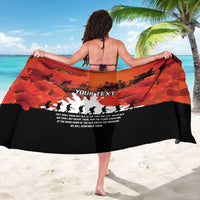 Anzac Day Gallipoli Personalised Sarong Red Poppy Flowers LT9 - Polynesian Pride