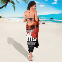 Anzac Day Gallipoli Personalised Sarong Red Poppy Flowers LT9 - Polynesian Pride