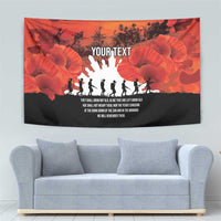 Anzac Day Gallipoli Personalised Tapestry Red Poppy Flowers LT9 - Polynesian Pride