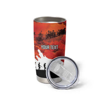 Anzac Day Gallipoli Personalised Tumbler Cup Red Poppy Flowers