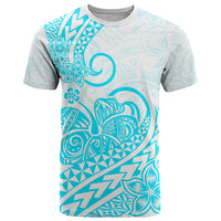 Polynesian T Shirt Tribal Tattoo Aqua Screen Color LT9 Aqua - Polynesian Pride