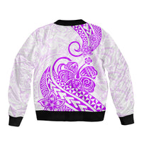 Polynesian Bomber Jacket Tribal Tattoo Purple Screen Color LT9 - Polynesian Pride