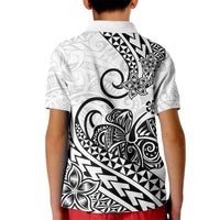 Polynesian Kid Polo Shirt Tribal Tattoo Black Screen Color LT9 - Polynesian Pride