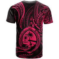 Polynesian Pride Guam T Shirt With Polynesian Tribal Tattoo and Coat of Arms Pink Version LT9 - Polynesian Pride