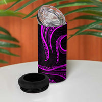 Polynesian Guam Coat of Arms 4 in 1 Can Cooler Tumbler Polynesian Tribal Tattoo Purple Version