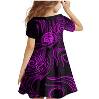 Polynesian Guam Coat of Arms Family Matching Mermaid Dress and Hawaiian Shirt Polynesian Tribal Tattoo Purple Version