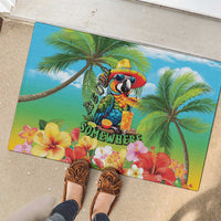 Always 5 O'clock Rubber Doormat Hawaiian Tropical Parrot - Polynesian Pride