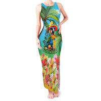 Always 5 O'clock Tank Maxi Dress Hawaiian Tropical Parrot - Polynesian Pride