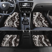 Hawaii Puakenikeni and Maile Lei Car Mats Black Japanese Wave Style - Polynesian Pride