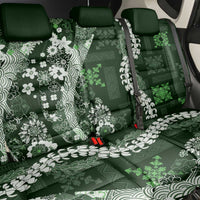Hawaii Puakenikeni and Maile Lei Back Car Seat Cover Green Japanese Wave Style LT9 - Polynesian Pride