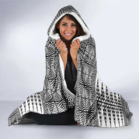 All White Tonga Malo e lelei Hooded Blanket Vintage Ngatu Tribal Pattern LT9 - Polynesian Pride