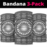 All White Tonga Malo e lelei Neck Gaiter Vintage Ngatu Tribal Pattern - Polynesian Pride