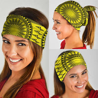 All Yellow Tonga Malo e lelei Neck Gaiter Vintage Ngatu Tribal Pattern - Polynesian Pride