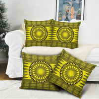 All Yellow Tonga Malo e lelei Pillow Cover Vintage Ngatu Tribal Pattern - Polynesian Pride