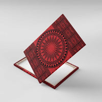 All Red Tonga Malo e lelei Canvas Wall Art Vintage Ngatu Tribal Pattern - Polynesian Pride