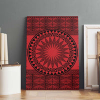 All Red Tonga Malo e lelei Canvas Wall Art Vintage Ngatu Tribal Pattern - Polynesian Pride