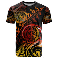 New Zealand T Shirt Aotearoa Wisdom Face Maori Fern Tattoo Arty LT9 Reggae - Polynesian Pride